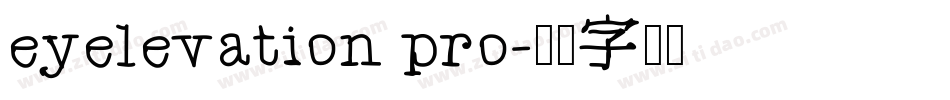 eyelevation pro字体转换